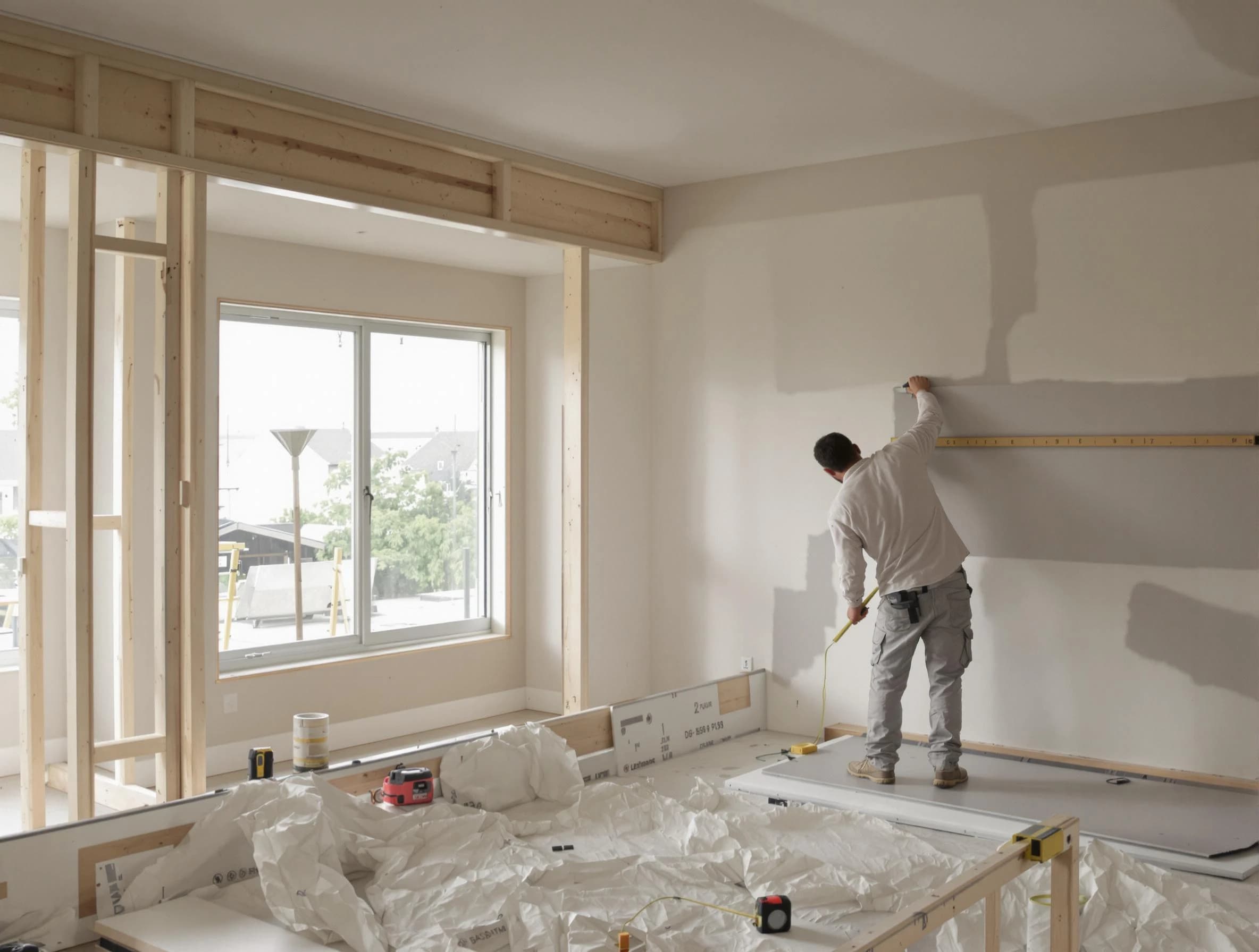 Mentor House Painters installing new drywall in Mentor, OH