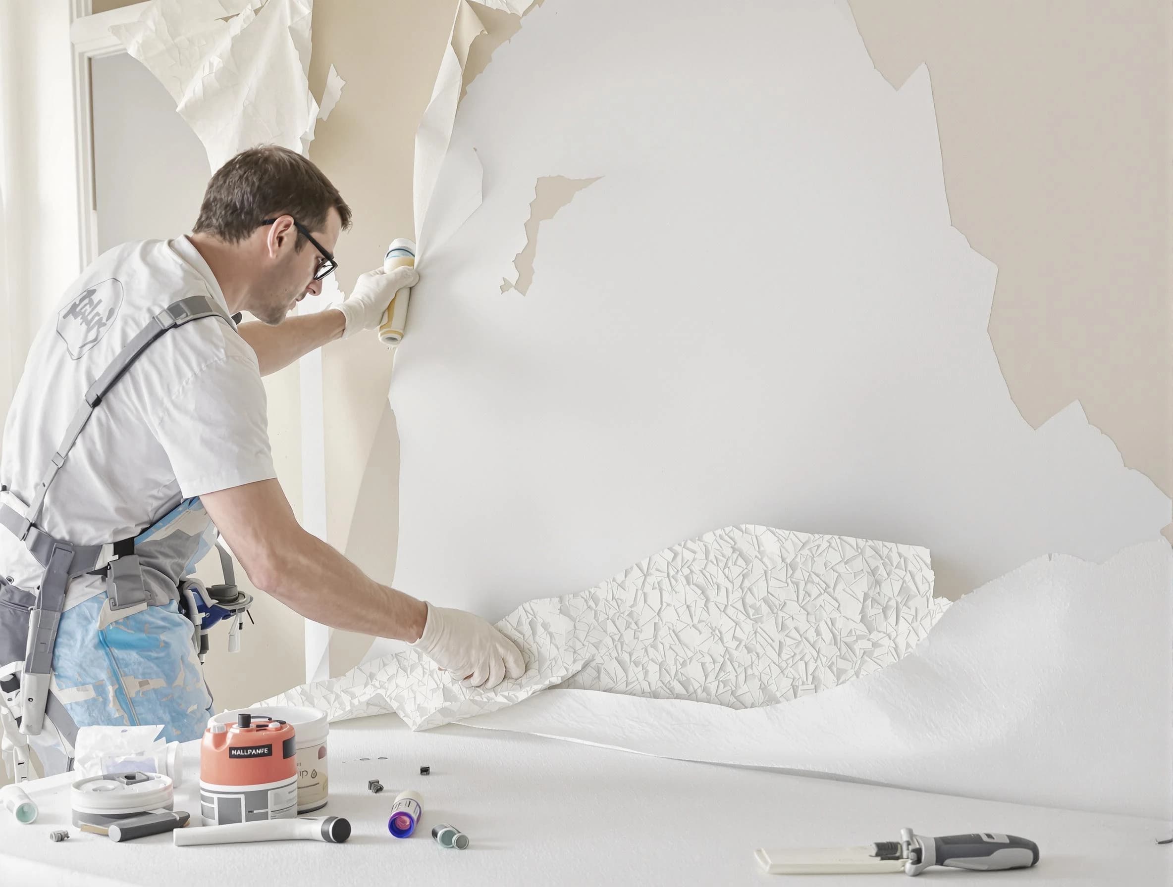 Detailed wallpaper removal and wall prep by Mentor House Painters in Mentor